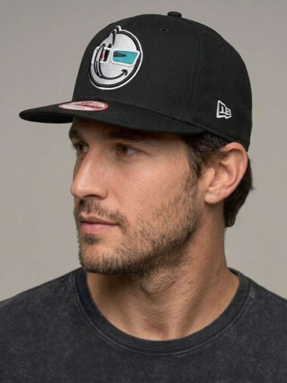 New Era 9FIFTY YUMS Smiley Face Logo Black Snapback Cap